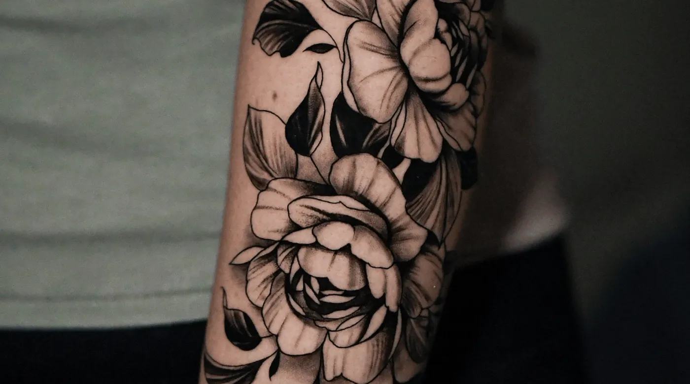 Fresh tattoo with proper aftercare by Clayton Goethe